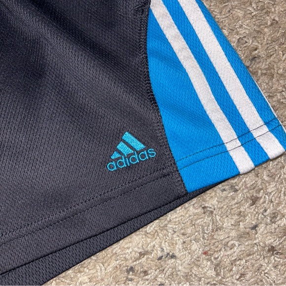 Adidas Grey and Blue Athletic Shorts - Picture 2 of 6